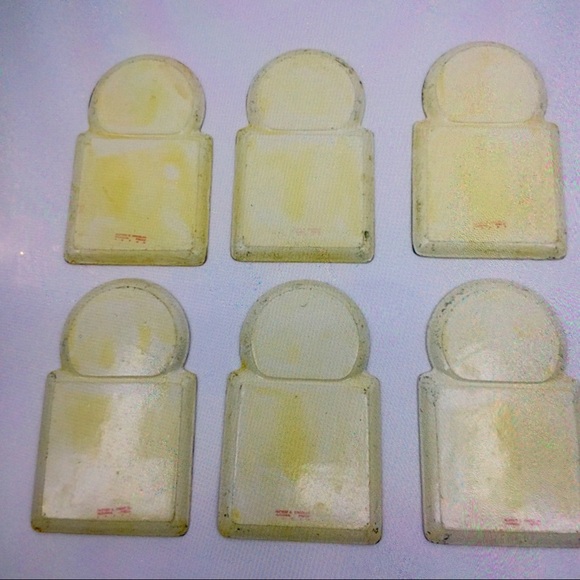 TRAY Japan Egyptian hieroglyphics Art papier-mâché material Small Vtg clay tray - Picture 5 of 6